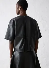 Kožená tunika z napa jehnětiny, bonprix