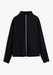 Bunda na zip z materiálu scuba, bonprix