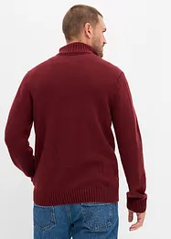 Svetr s límcem na zip a copánkovým vzorem, ze silnější pleteniny, bonprix