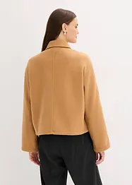 Bunda s vlněným vzhledem, se šikmou knoflíkovou lištou, bonprix