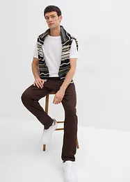 Strečové chino kalhoty Relaxed Fit s organickou bavlnou, Straight, bonprix