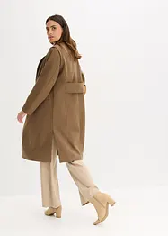 Flaušový kabát s odnímatelnými rukávy, bonprix