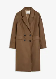 Flaušový kabát s odnímatelnými rukávy, bonprix