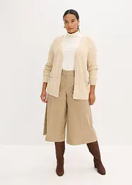 Kalhoty se vzorem rybí kosti a s vlněným vzhledem, bonprix