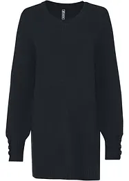 Dlouhý svetr s knoflíky, bonprix