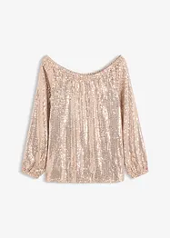 Oversized triko Carmen s pajetkami, bonprix