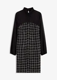 Minišaty z buklé, se šifonovými rukávy, bonprix