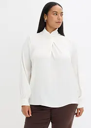 Halenka s vázačkou, ze splývavého saténu, bonprix