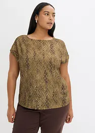 Tričko z kombinace tkanin, bonprix