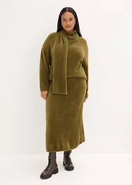 Pletená sukně z měkoučké péřové příze, bonprix