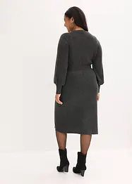 Žebrované pletené šaty ze splývavé směsi s viskózou, bonprix