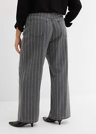 Džíny Wide Leg, High Waist, s poničenými efekty, bonprix