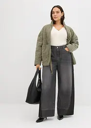 Džíny Wide Leg, High waist, se vsadkou, bonprix