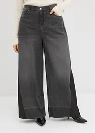 Džíny Wide Leg, High waist, se vsadkou, bonprix