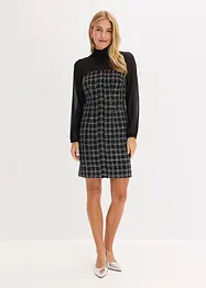 Minišaty z buklé, se šifonovými rukávy, bonprix