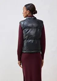 Kožená prošívaná vesta z nappa jehnětiny, bonprix