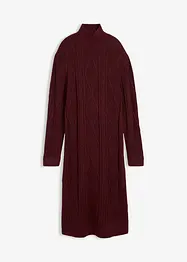 Pletené šaty s copánkovým vzorem, bonprix