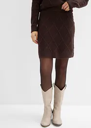 Pletená sukně s copánkovým vzorem, bonprix