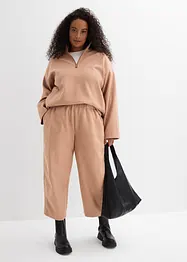 Kalhoty Barrel s vlněným vzhledem, bonprix