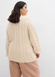 Oversize svetr s copánkovým vzorem, bonprix