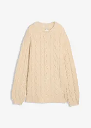 Oversize svetr s copánkovým vzorem, bonprix