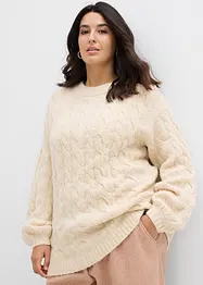 Oversize svetr s copánkovým vzorem, bonprix