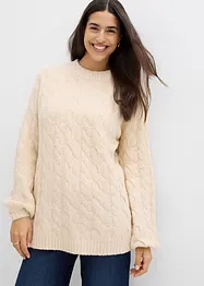Oversize svetr s copánkovým vzorem, bonprix