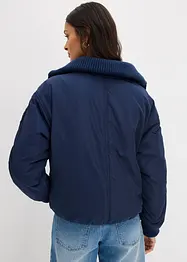 Zateplená bunda s pletenými náplety, bonprix