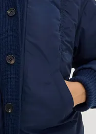 Zateplená bunda s pletenými náplety, bonprix