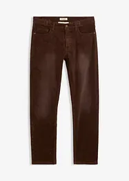 Manšestrové strečové kalhoty Regular Fit Straight, sepraný vzhled, bonprix