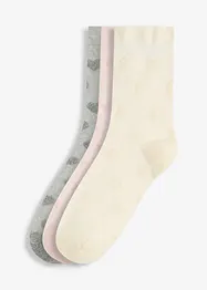 Ponožky s froté vzorem a s neškrtícím lemem (3 ks v balení), Soft Touch, bonprix
