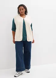 Bavlněné triko Henley s knoflíkovou légou, bonprix