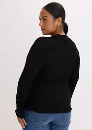 Žebrované tričko z viskózové směsi, bonprix