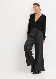 Žebrovaný svetr ze splývavé viskózové směsi, bonprix