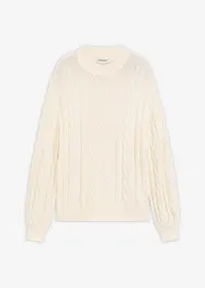 Oversize svetr s copánkovým vzorem, bonprix