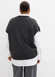 Svetr bez rukávů z čisté bavlny, bonprix