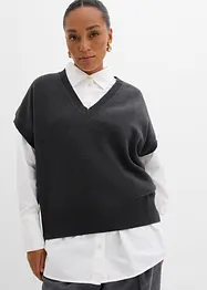 Svetr bez rukávů z čisté bavlny, bonprix