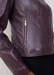 Motorkářská bunda z napa jehnětiny, bonprix