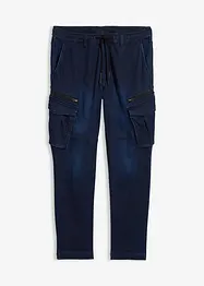 Teplákové džíny s cargo kapsami, Regular Fit, Straight, bonprix