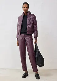 Kožená prošívaná bunda z nappa jehnětiny, bonprix