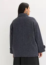 Dlouhý kabanový kabátek s vlněným vzhledem, bonprix