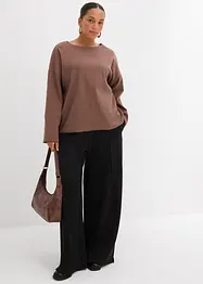 Tričko s dlouhým rukávem ze žebrovaného materiálu, bonprix