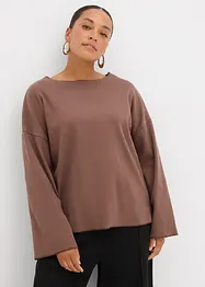 Tričko s dlouhým rukávem ze žebrovaného materiálu, bonprix