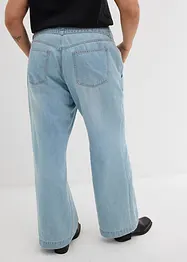 Džíny Wide Leg, Mid Waist, s páskem, bonprix