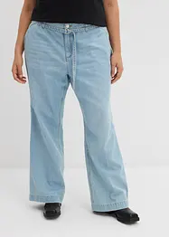 Džíny Wide Leg, Mid Waist, s páskem, bonprix