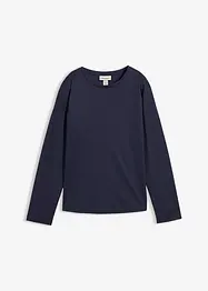 Triko s dlouhým rukávem a podílem hedvábí, bonprix