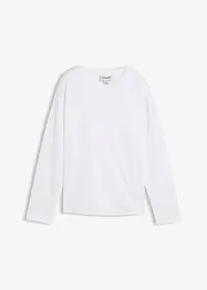 Triko s dlouhým rukávem a podílem hedvábí, bonprix