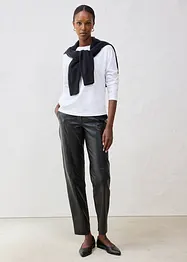 Triko s dlouhým rukávem a podílem hedvábí, bonprix