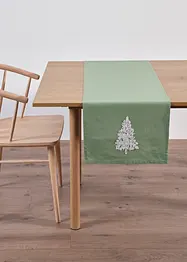 Běhoun na stůl z organické bavlny s výšivkou, bonprix