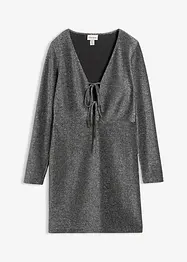 Třpytivé minišaty s ozdobnou mašlí, bonprix